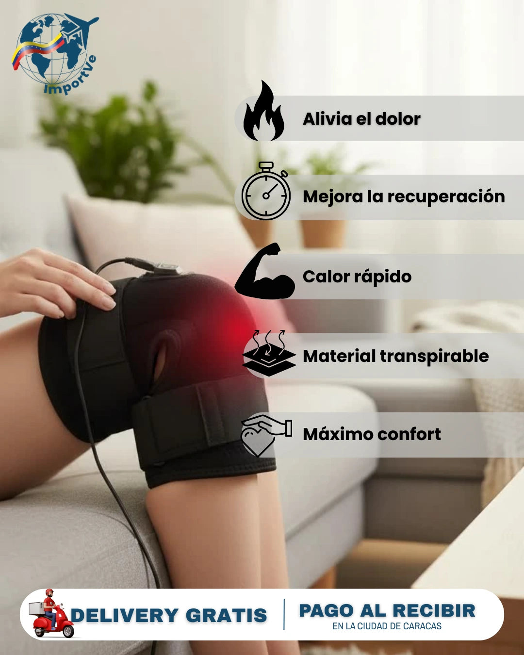 Rodillera Terapéutica Térmica Recargable/ Nueva Tecnología🦵🔥