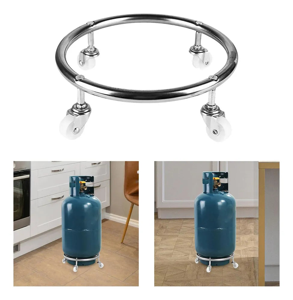 Base de acero inoxidable movible para bombonas, objetos pesados✨✨