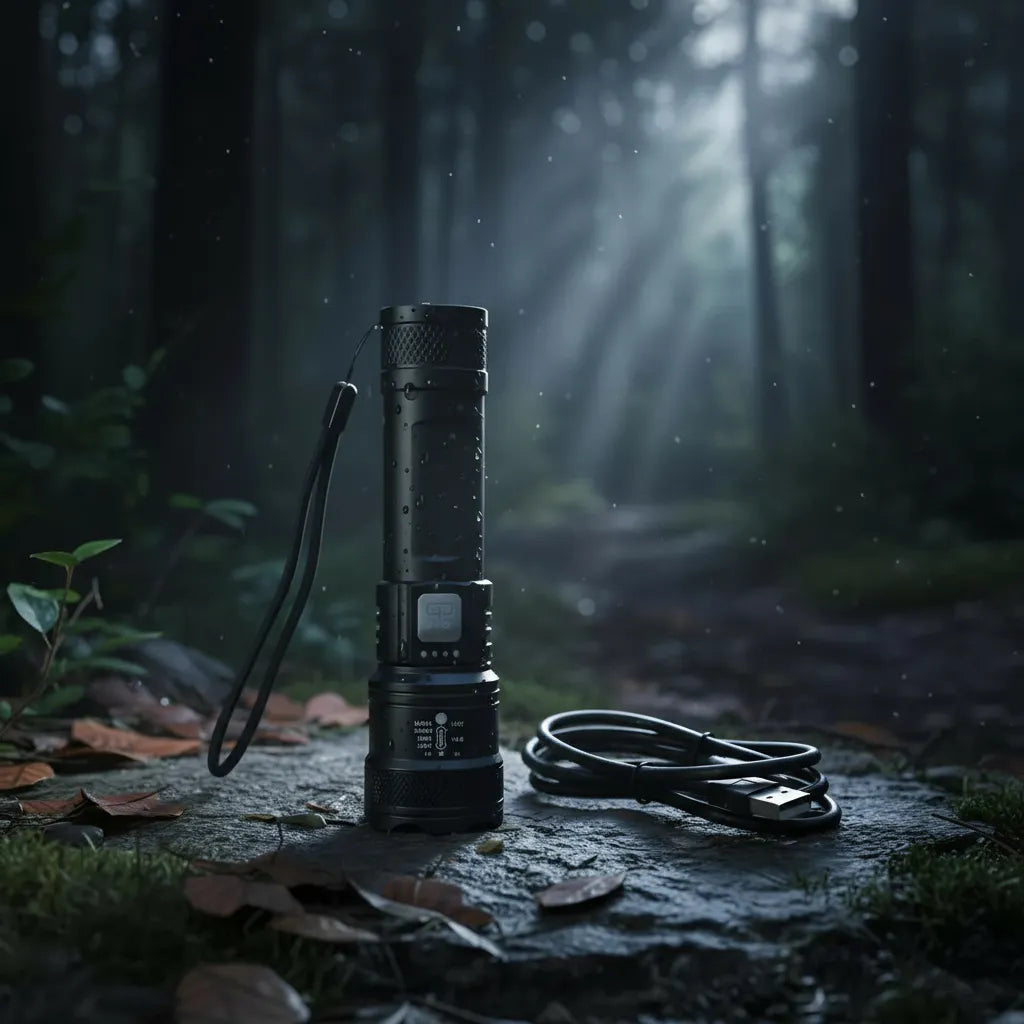 Linterna Táctica militar con cargador incluido para teléfono🔥🔋