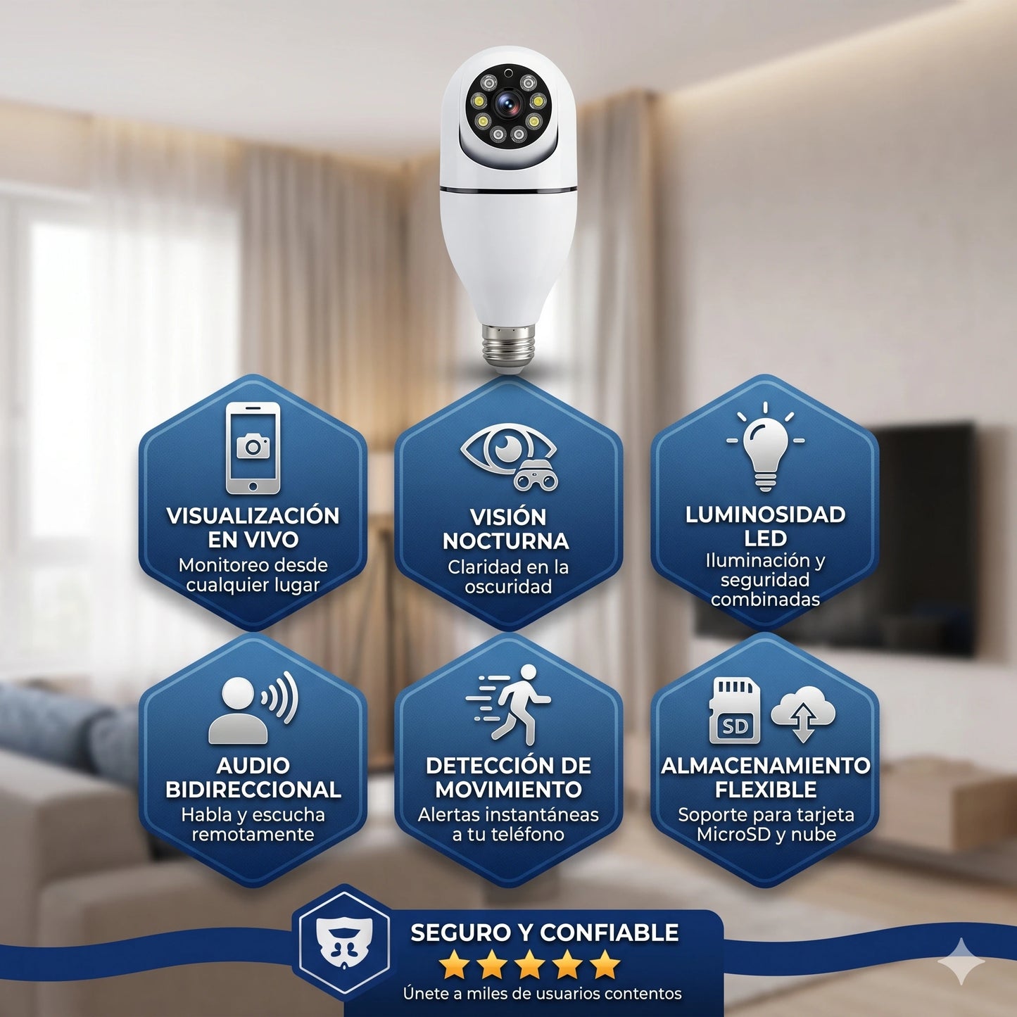 Vigila y protege a los tuyos 👀 Cámara de Seguridad 360°