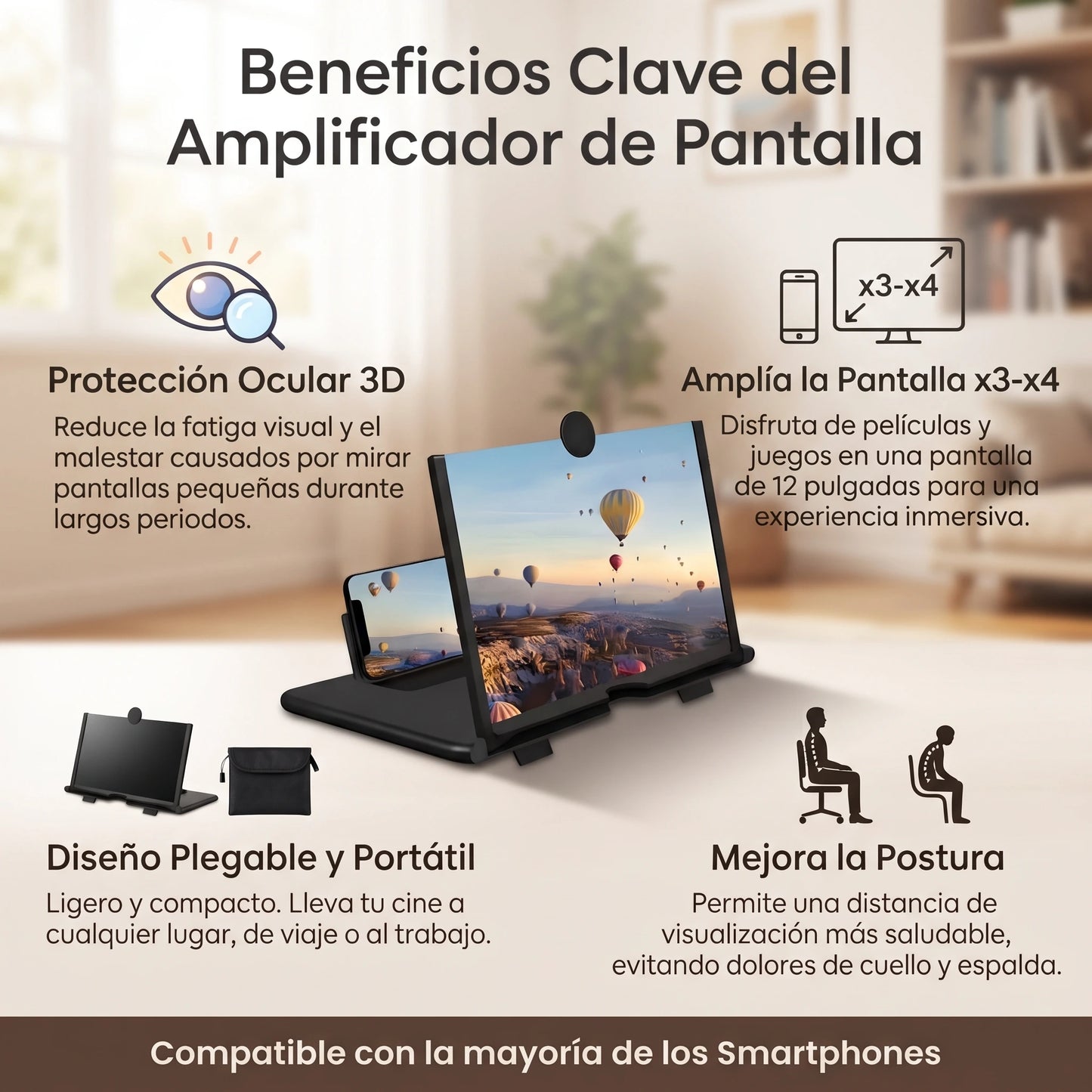 Amplificador de Imagen para Teléfonos 12"