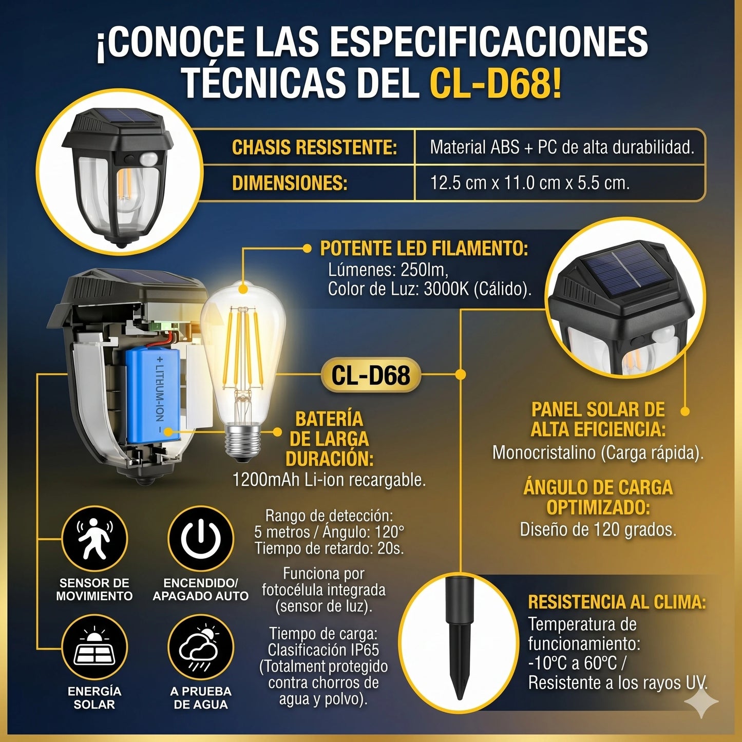 🌙 ¡Ilumina tu Hogar sin Electricidad💡Lampara con Panel Solar☀️