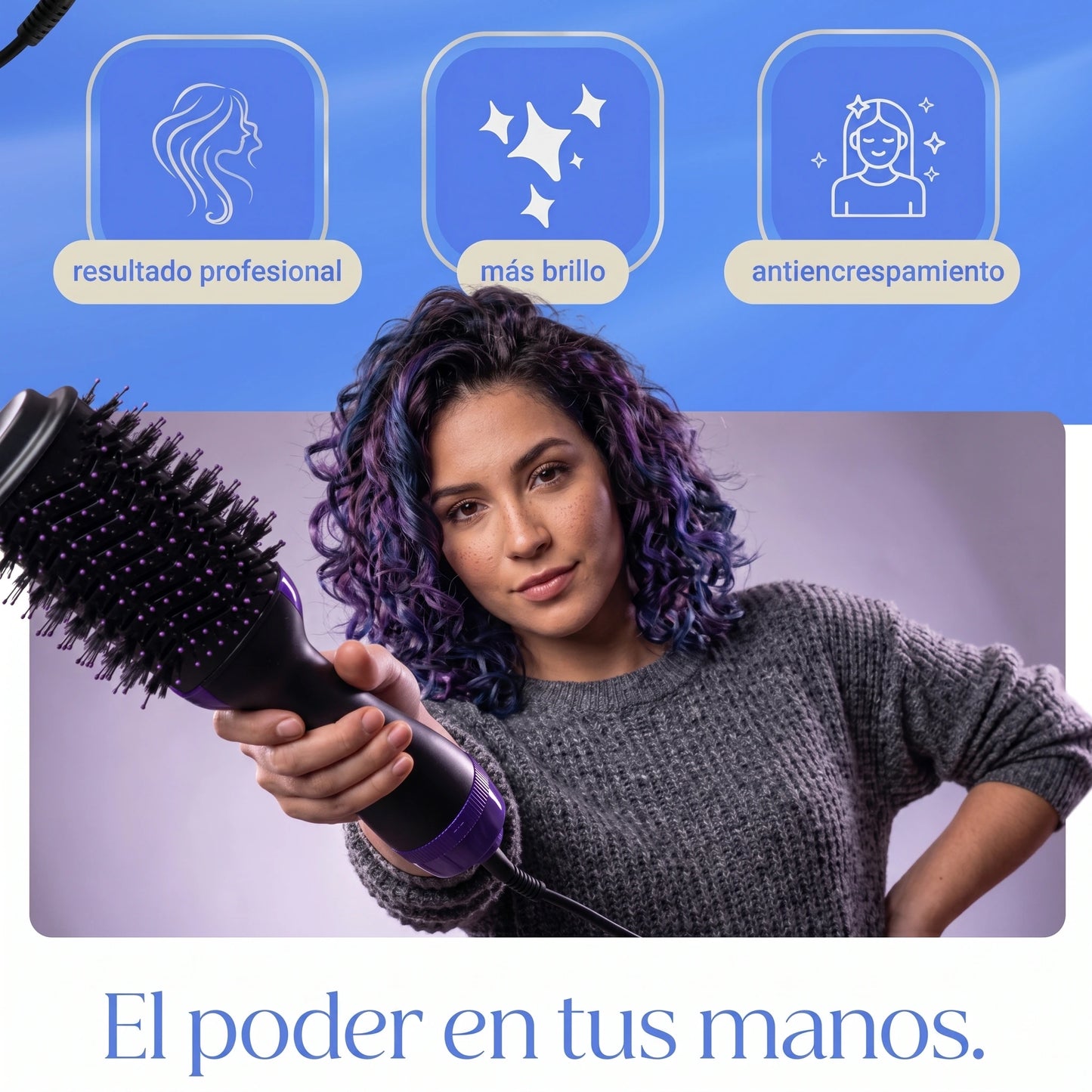 🎁 ¡El Regalo Perfecto para Mamá: Cepillo secador 3 en 1! 💁♀️🌸
