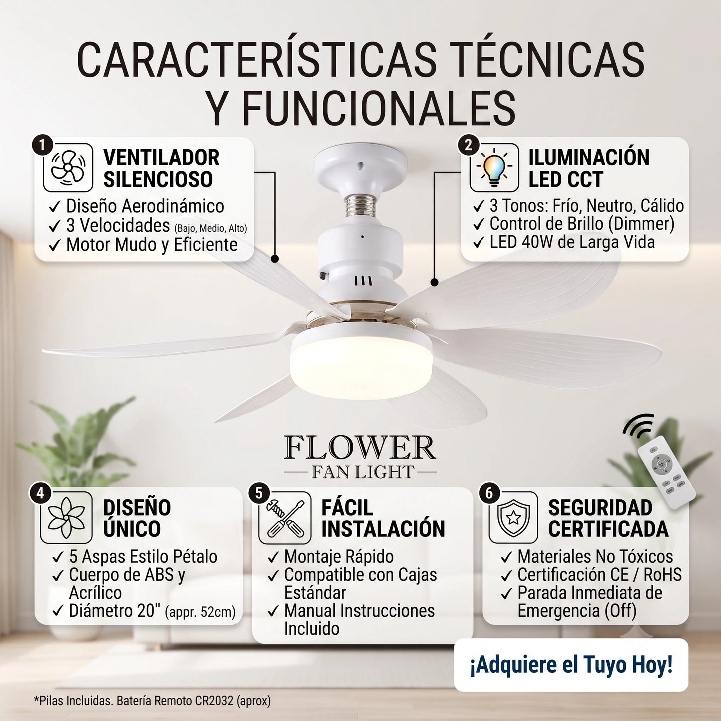 🏠💡Hogar refrescante con la Lampara Ventilador🌬️