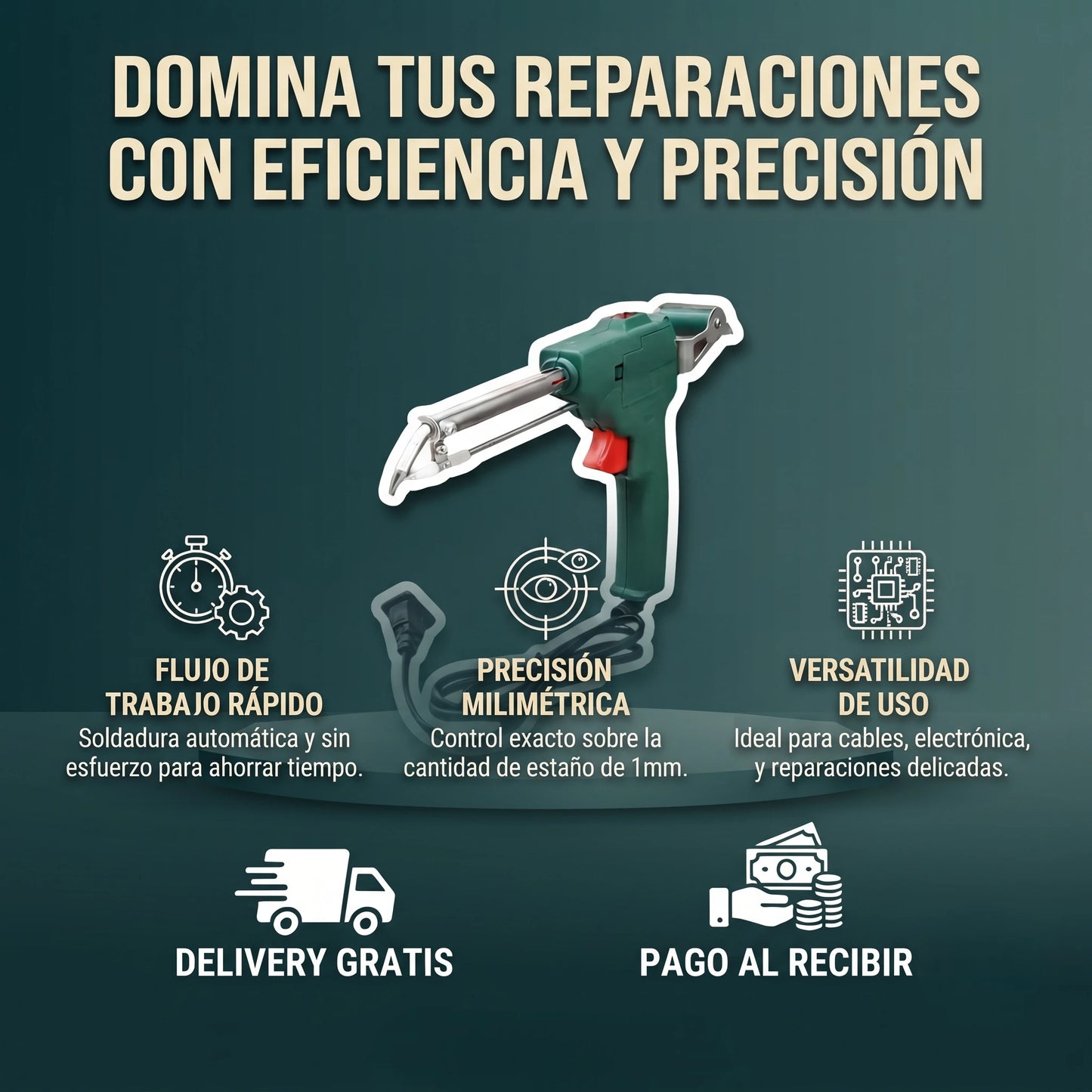 Pistola de soldadura eléctrica ajustable Cautín⚡