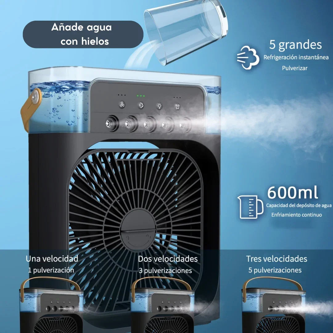 Ventilador enfriador con humificador portátil❄️❄️