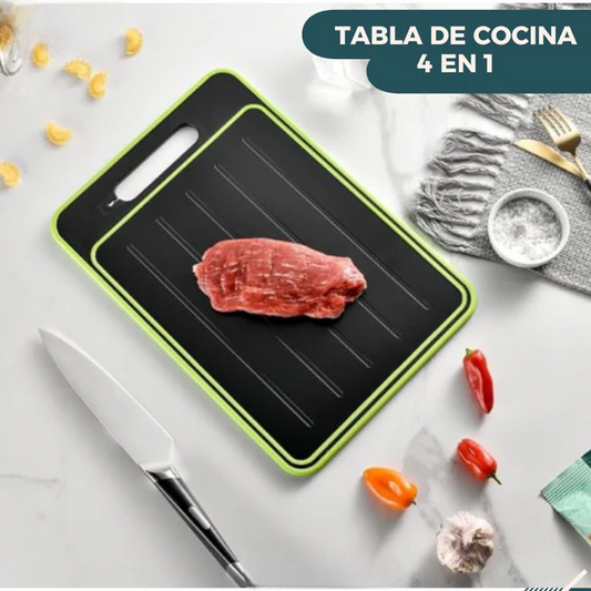 Tabla multifuncional 4 en 1, descongela, afila, ralla y corta🌟