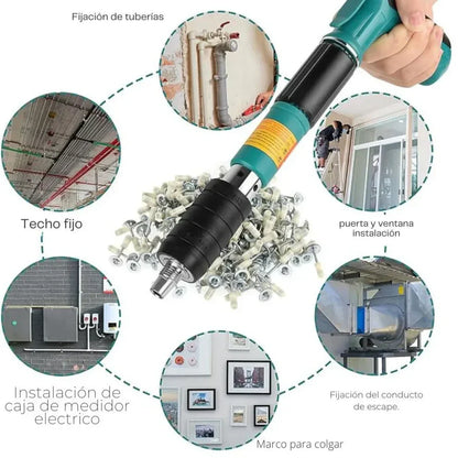 Pistola de clavos y remaches portátil + 🔥 ¡10 CLAVOS GRATIS! 🔥