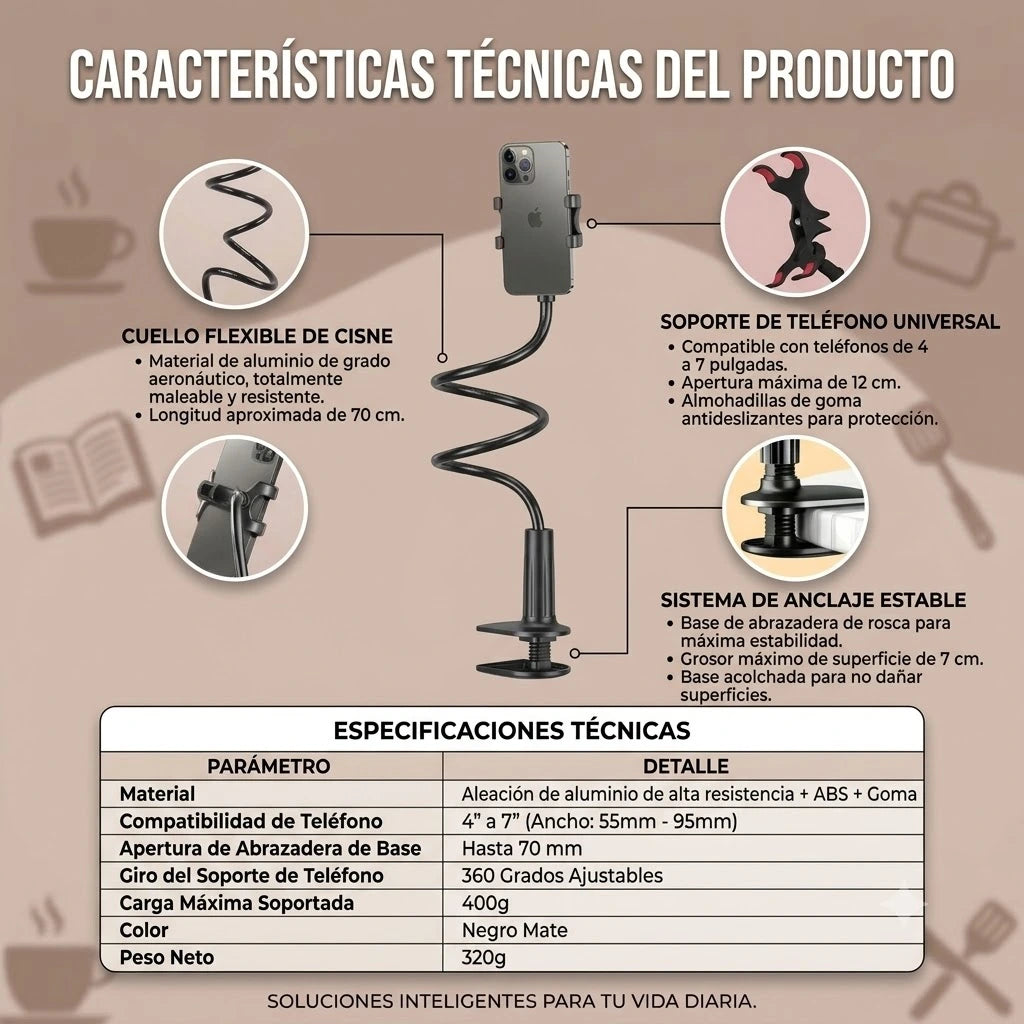 Soporte para teléfono y Tablet 80cm