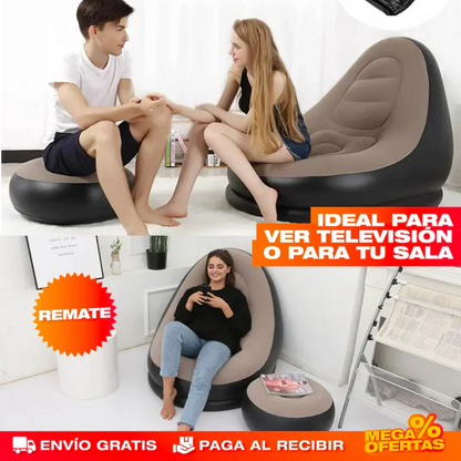 Sofá Inflable + Puff Inflable 360° ConfortAir® ( bomba de regalo )
