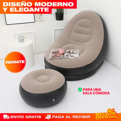Sofá Inflable + Puff Inflable 360° ConfortAir® ( bomba de regalo )