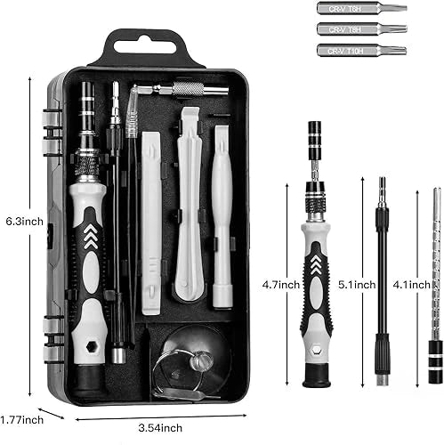 Set de destornillador, pinzas, brocas y mas de 115 pzas