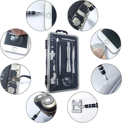 Set de destornillador, pinzas, brocas y mas de 115 pzas