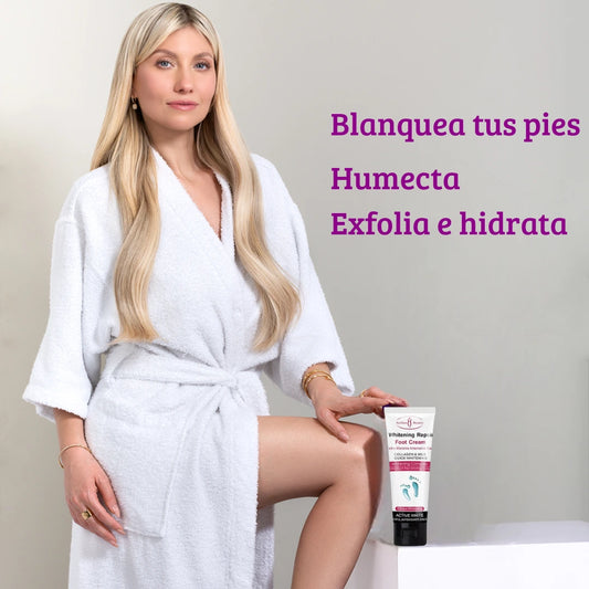 Crema blanqueadora para pies y talones