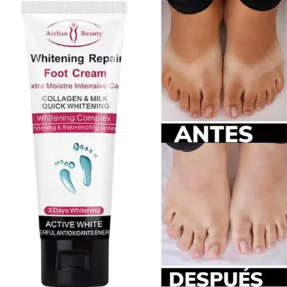 Crema blanqueadora para pies y talones