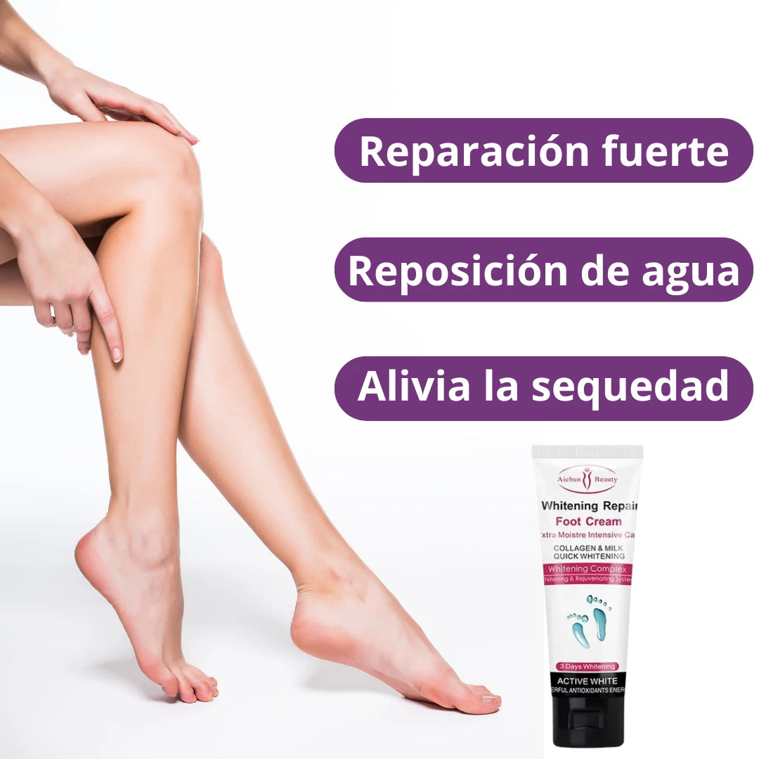 Crema blanqueadora para pies y talones