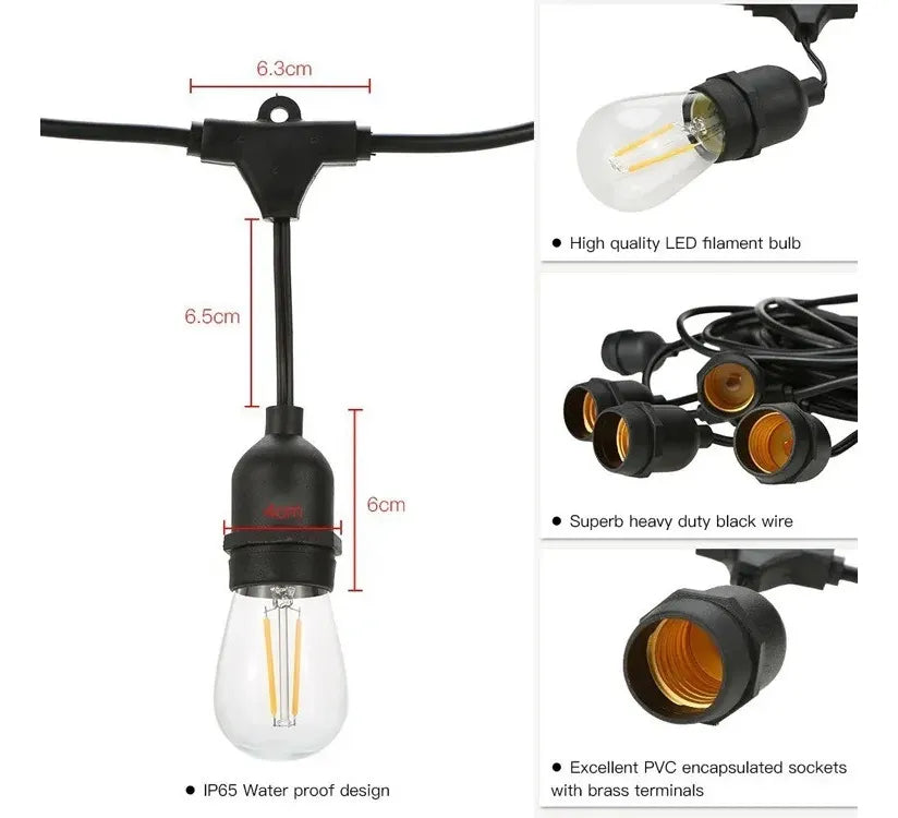 Guirnalda de bombillos 10mt 25 bombillos💡💡
