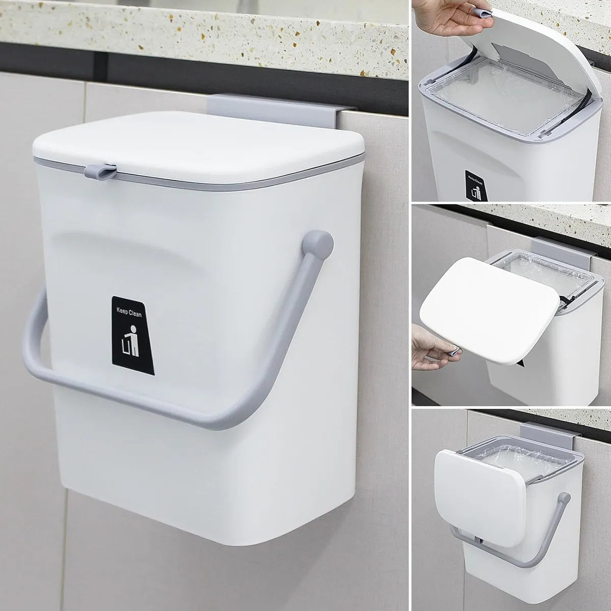 🗑️ ¡Di Adiós al Desorden! | Papelera Colgante Grande