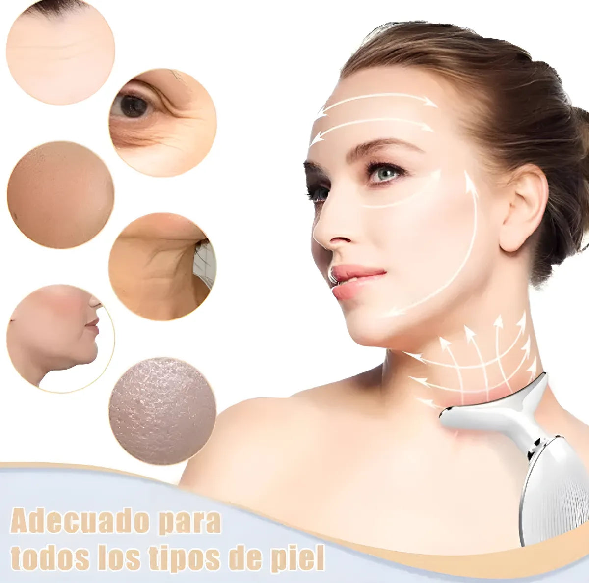 Masajeador Facial | Elimina Papada Cuello Reafirmante Colágeno.