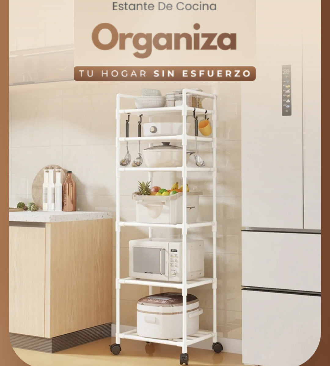 Organizador estante multiuso con ruedas giro 360°✨