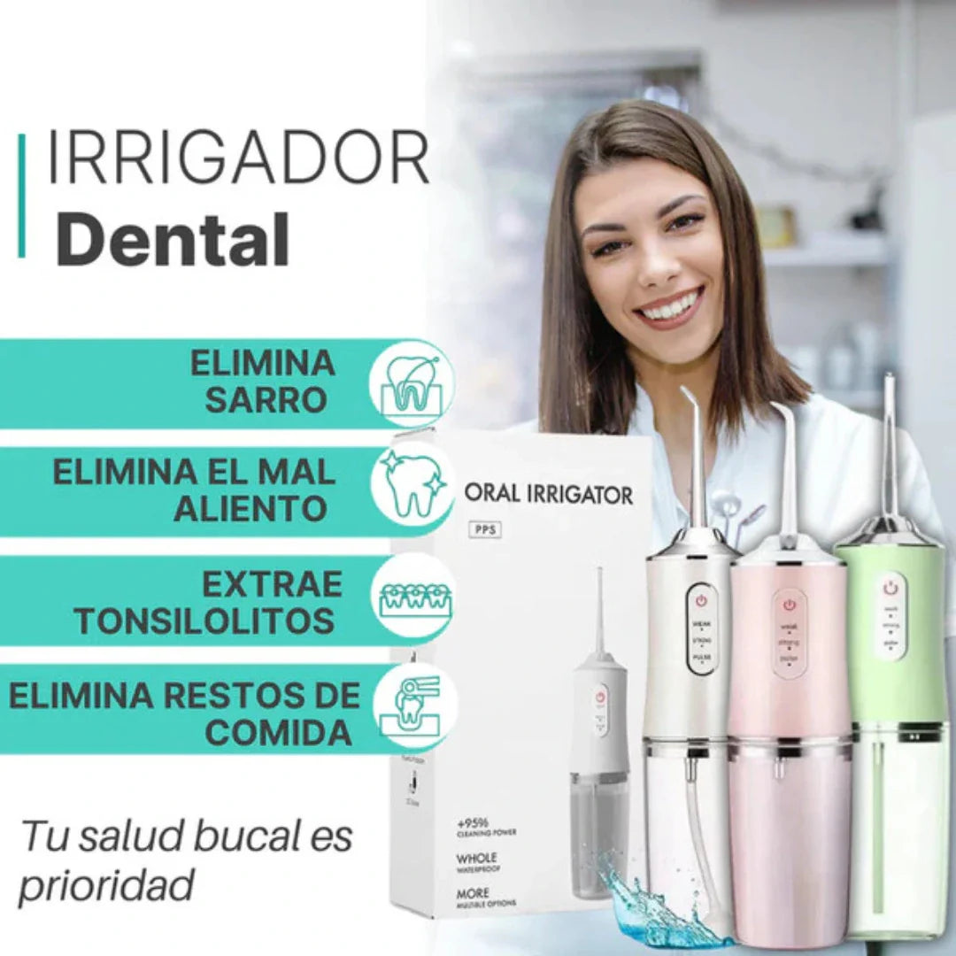 Irrigador Bucal Portátil Higiene Dental Limpiador🦷