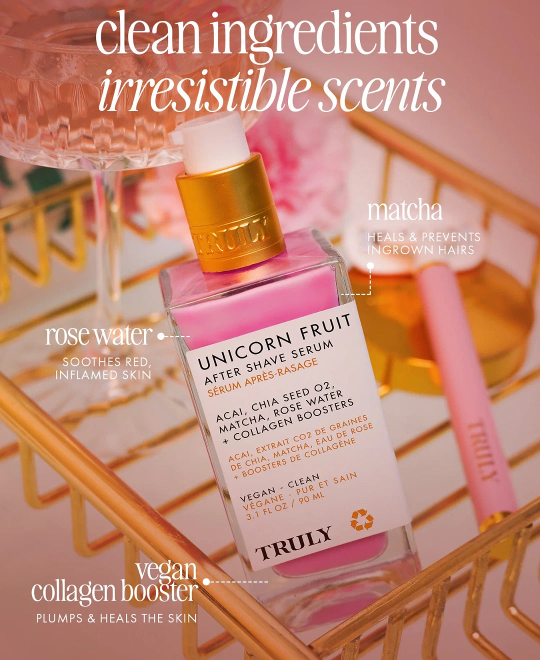 🌸 Truly Unicorn Fruit 🌸 Serum después del afeitado, hidratante y elimina manchas