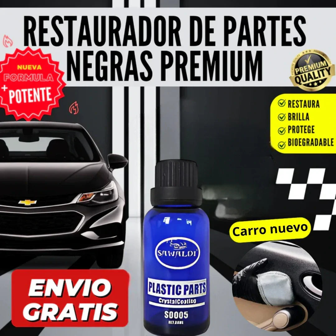 Restaurador de plástico y cuero para carros y motos Envase de vidrio