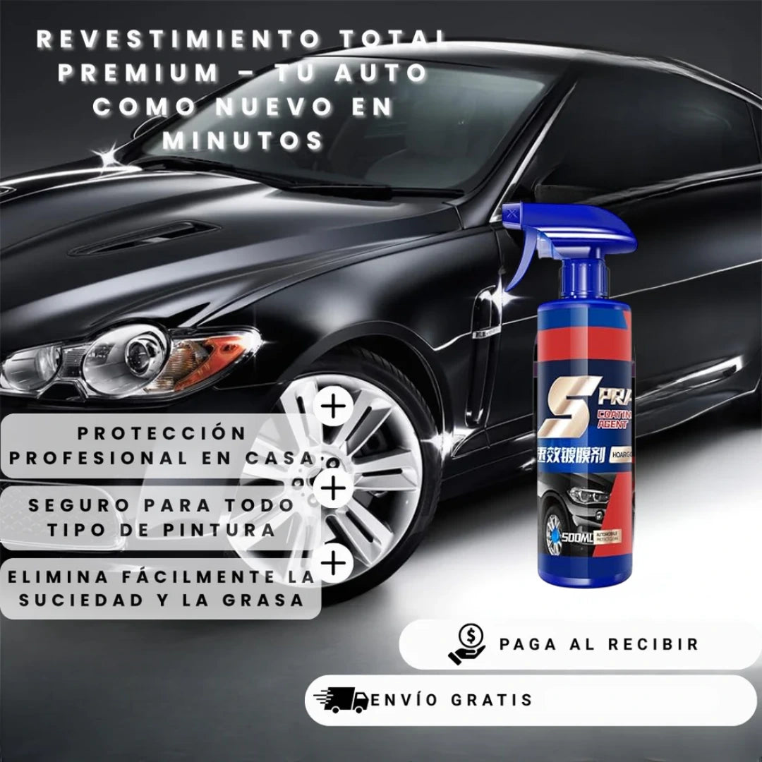 Spray Revestimiento Total Premium – Tu auto y moto como nuevo en minutos⭐