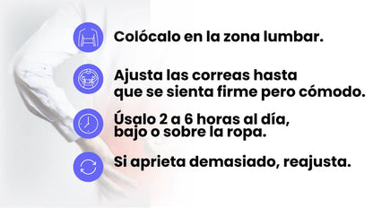 Cinturón de soporte lumbar, ciática, alineación de columna