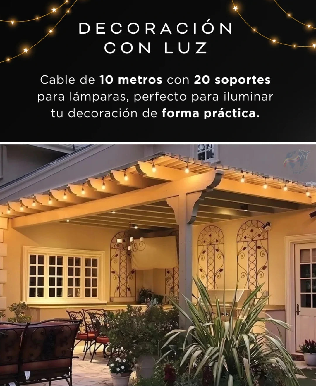 Guirnalda de bombillos 10mt 25 bombillos💡💡