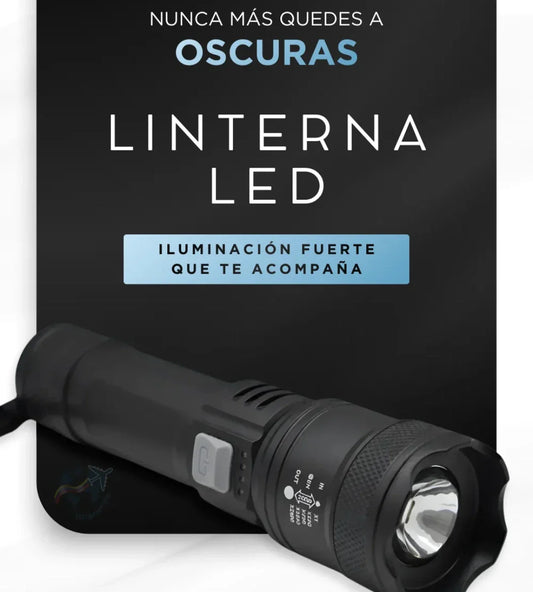 Linterna Táctica militar con cargador incluido para teléfono🔥🔋
