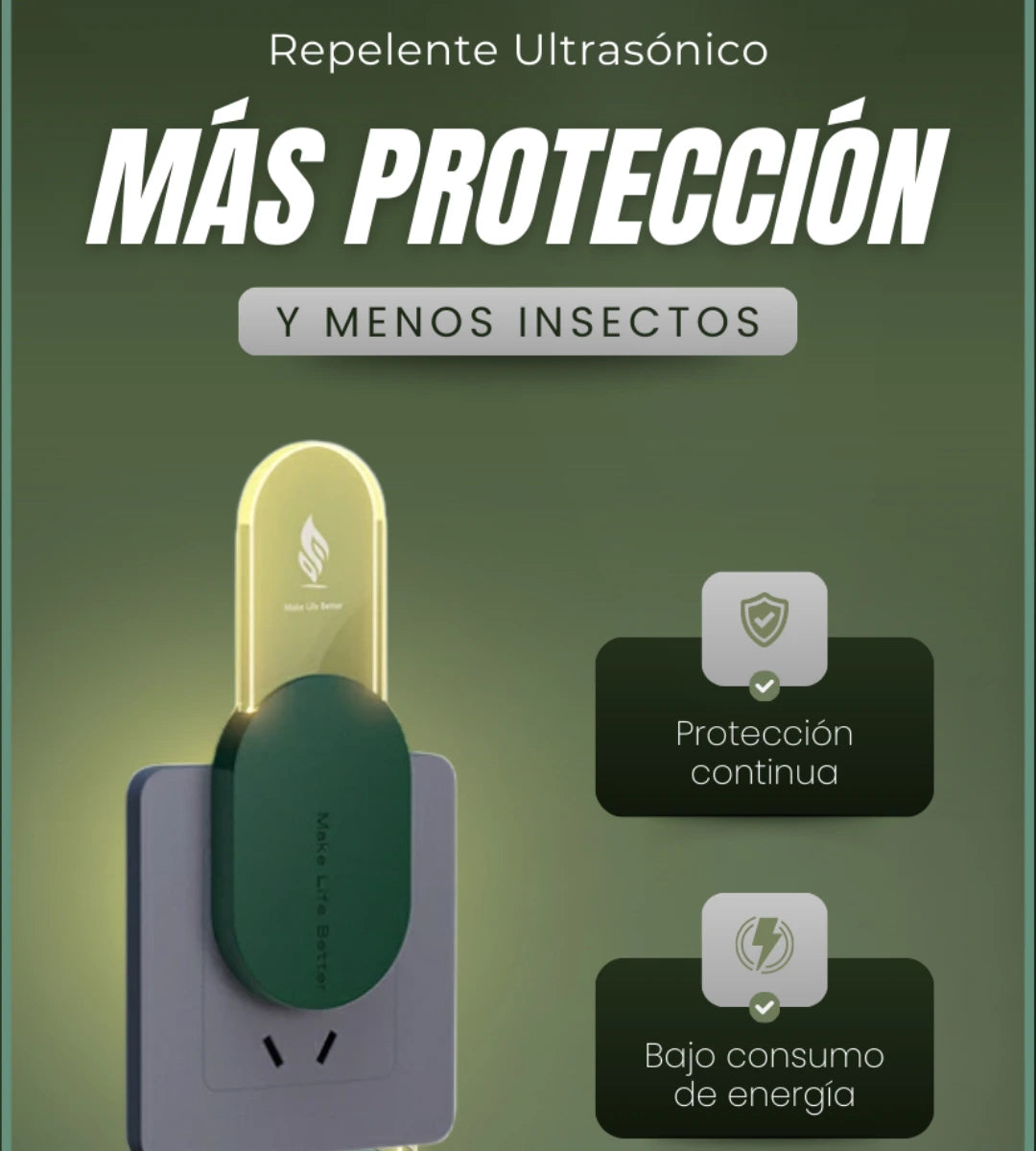 Repelente ultrasónico Pro®︎  nueva generación🦟🪳🚫