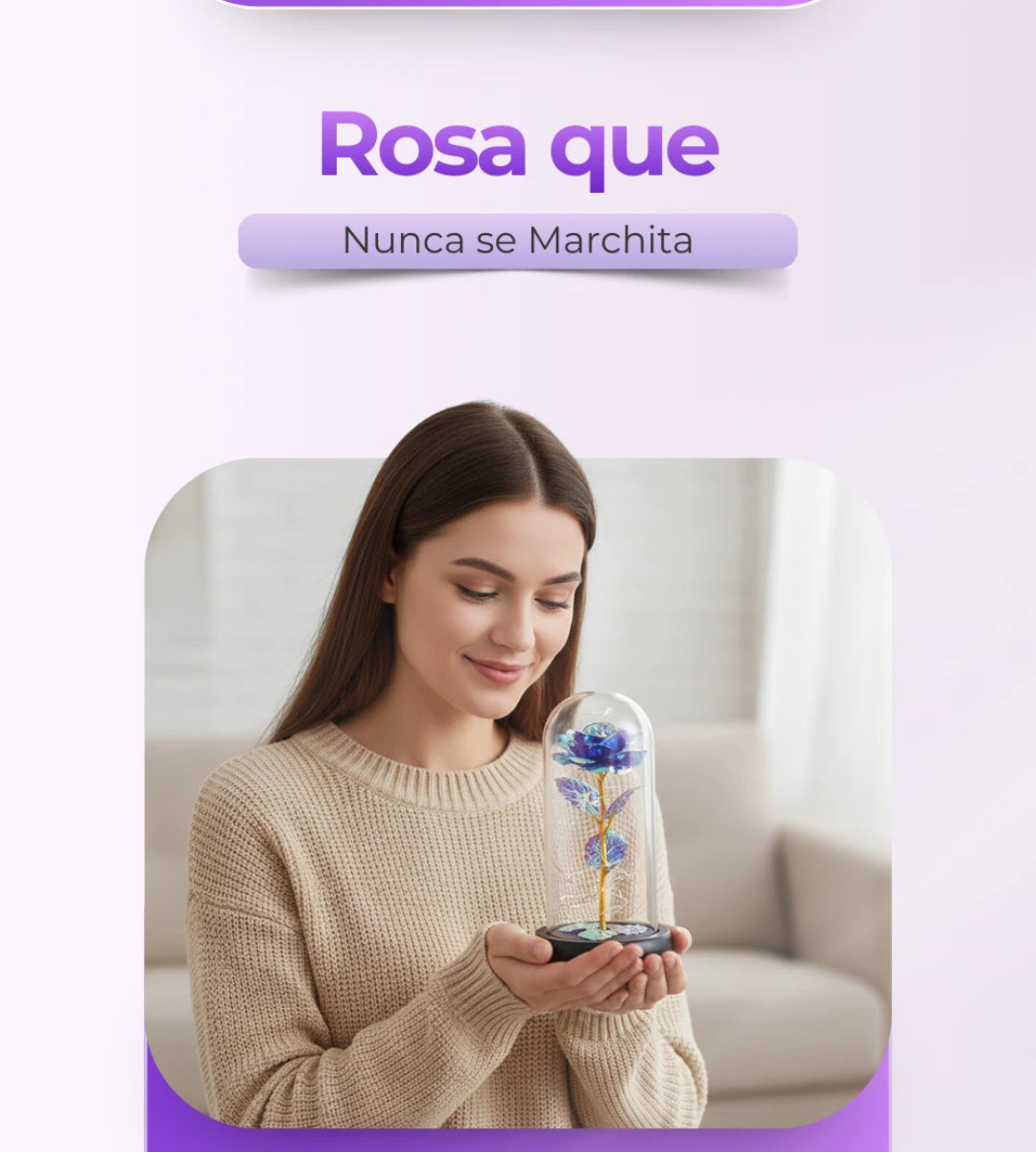 Lampara Rosa eterna - El Regalo Perfecto para este 14 de Febrero🌹
