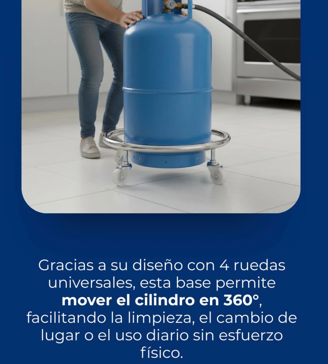 Base de acero inoxidable movible para bombonas, objetos pesados✨✨