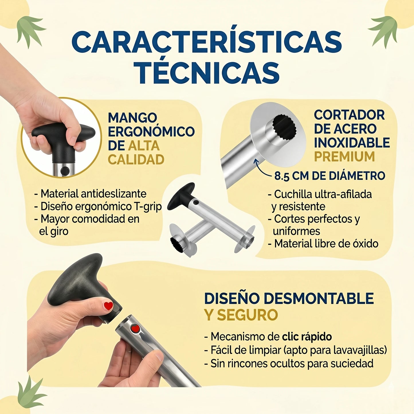 🍍Pelador y Cortador de Piña Profesional🍍
