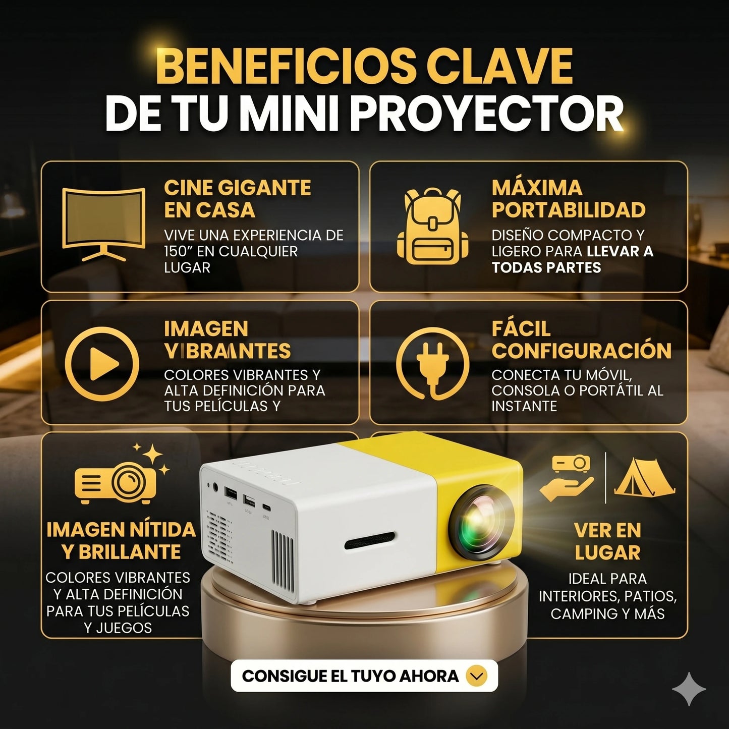 Proyector Ultra Vision 4K - Smart™