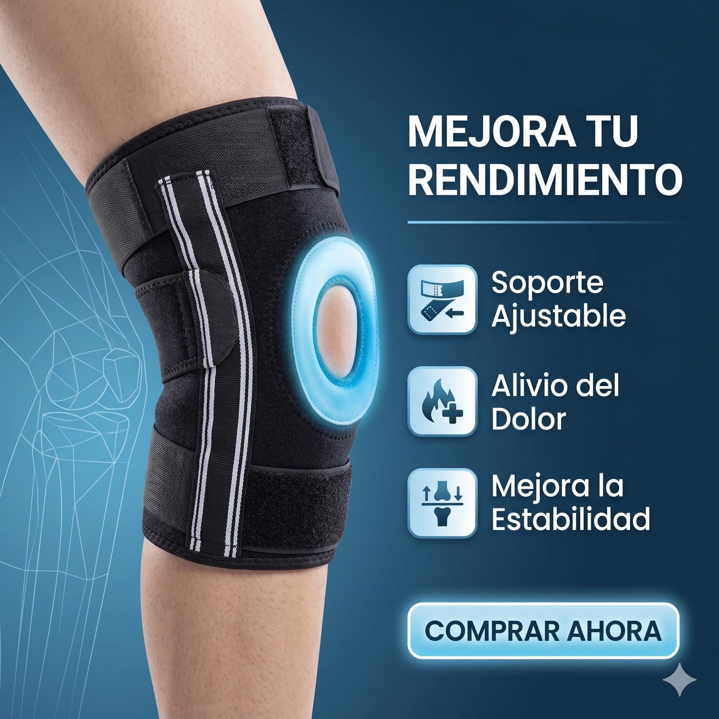 Libertad de Movimiento Sin Dolor🏃‍♂️✨ Rodillera con Soporte de Gel para la Rótula