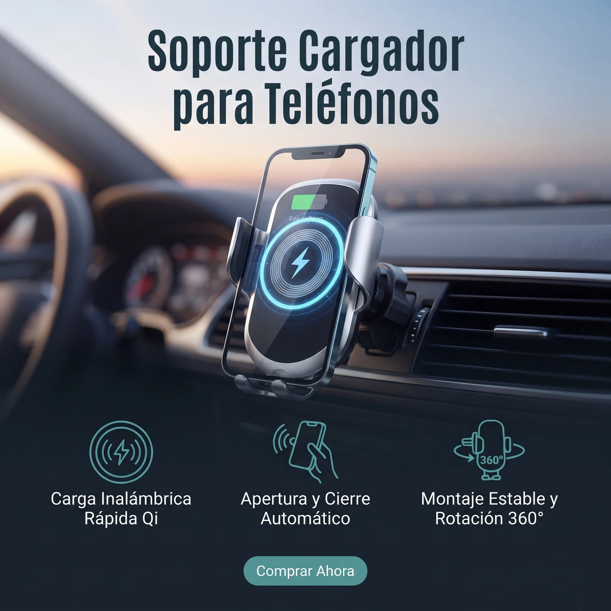 Soporte Cargador Universal para Carro⚡📱