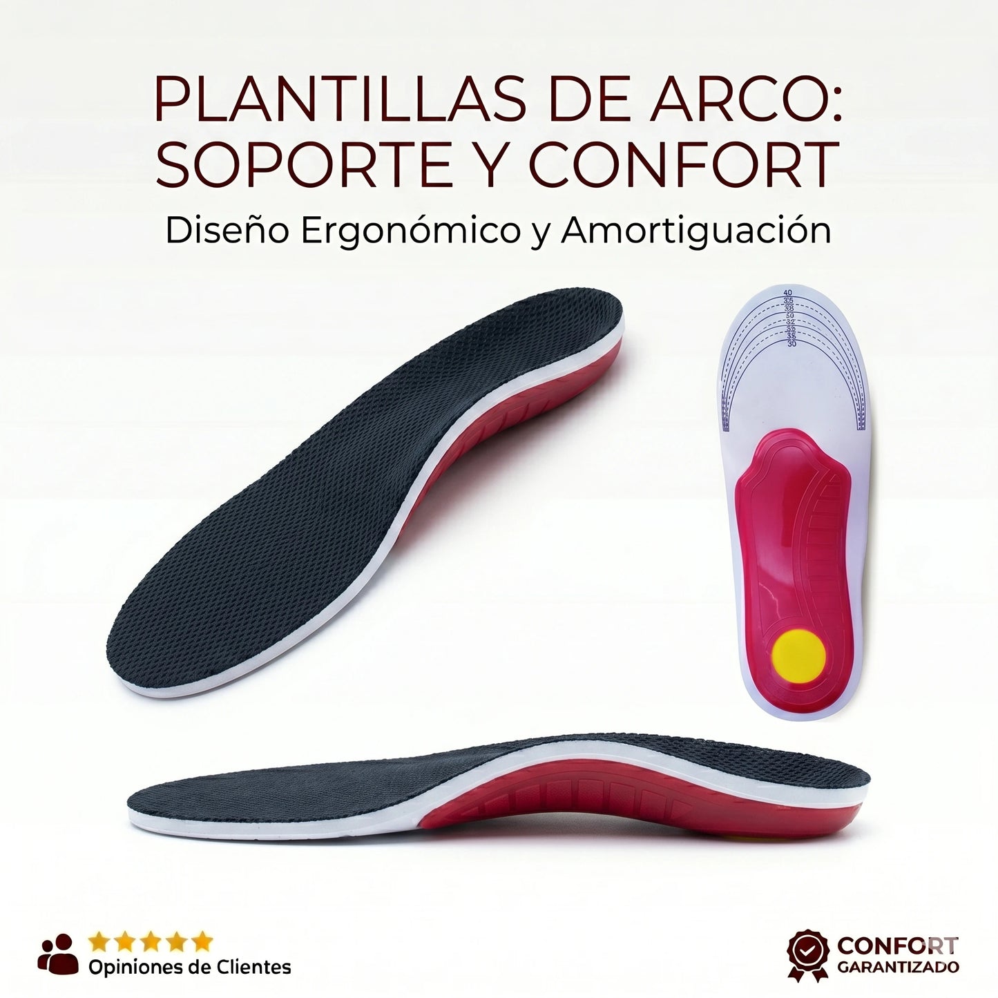 Plantillas Ortopédicas de Arco para pie plano y cansancio👣✨