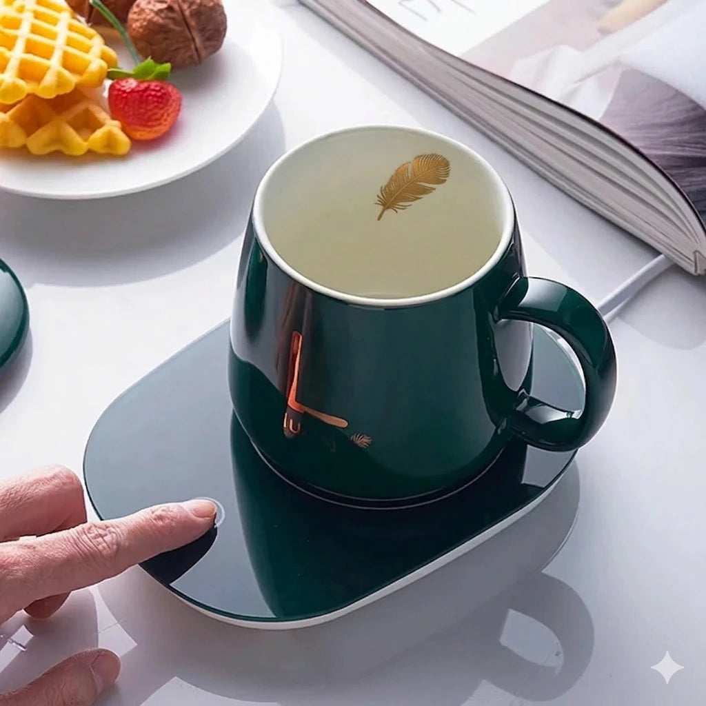 Set de taza con calentador