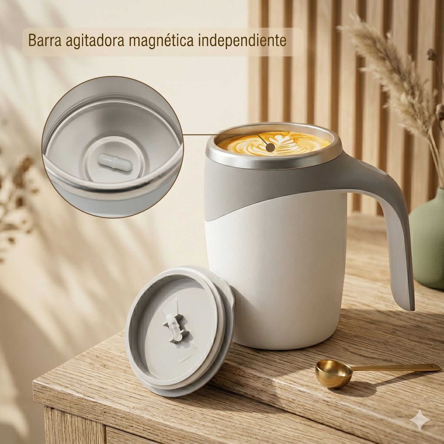 ¡Dile adiós a las cucharillas y a los grumos para siempre! ☕✨ Taza Mezcladora Recargable