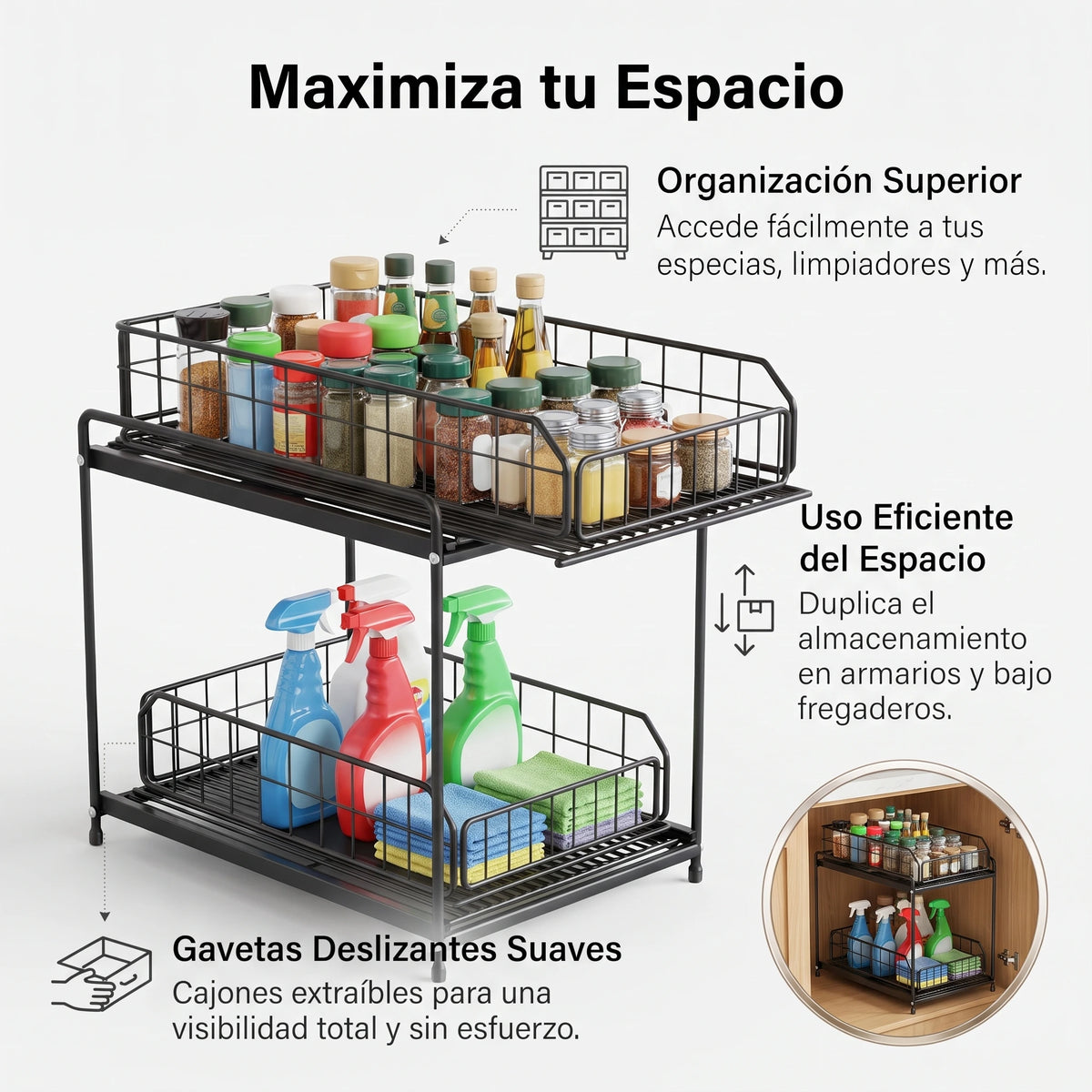 Organizador con Gaveta Movibles🏡✨ | ¡Transforma tu Hogar!