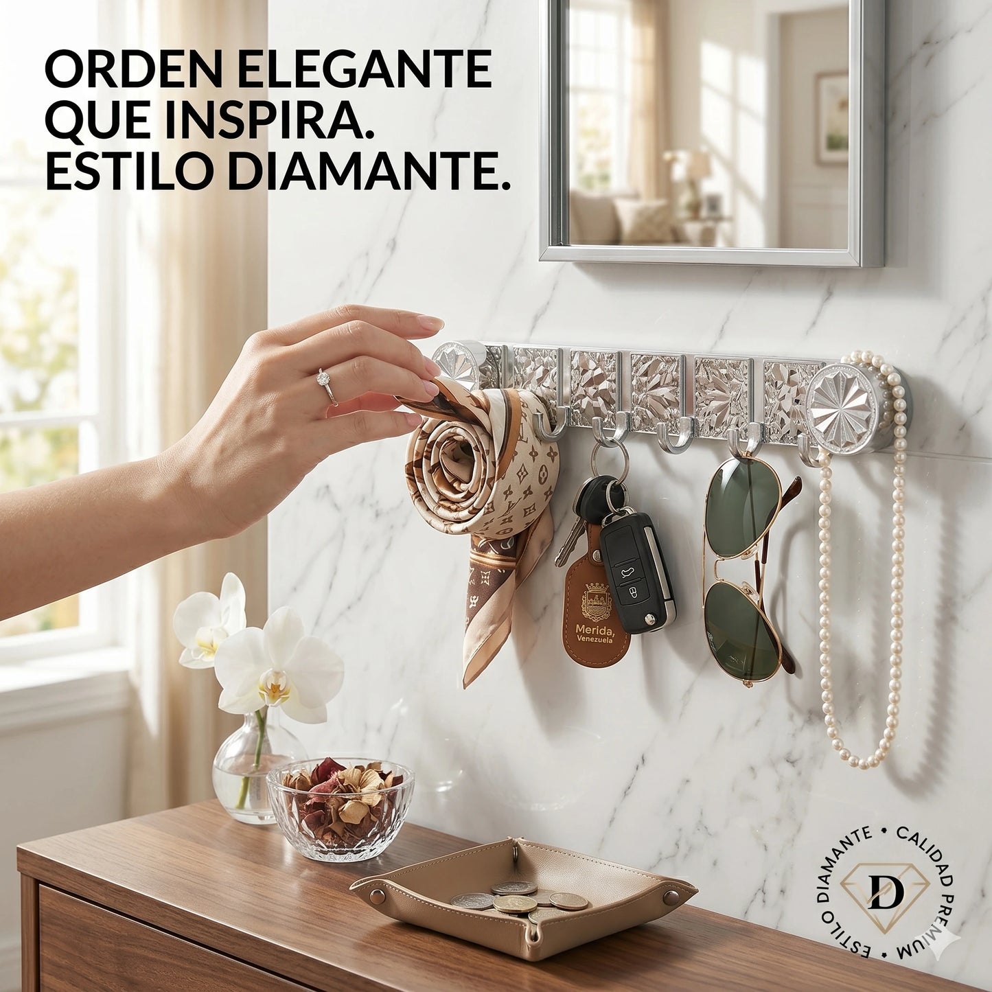 Perchero Diamante Multifuncional con Ventosa✨💎