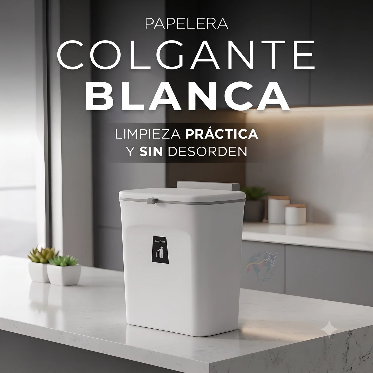 🗑️ ¡Di Adiós al Desorden! | Papelera Colgante Grande