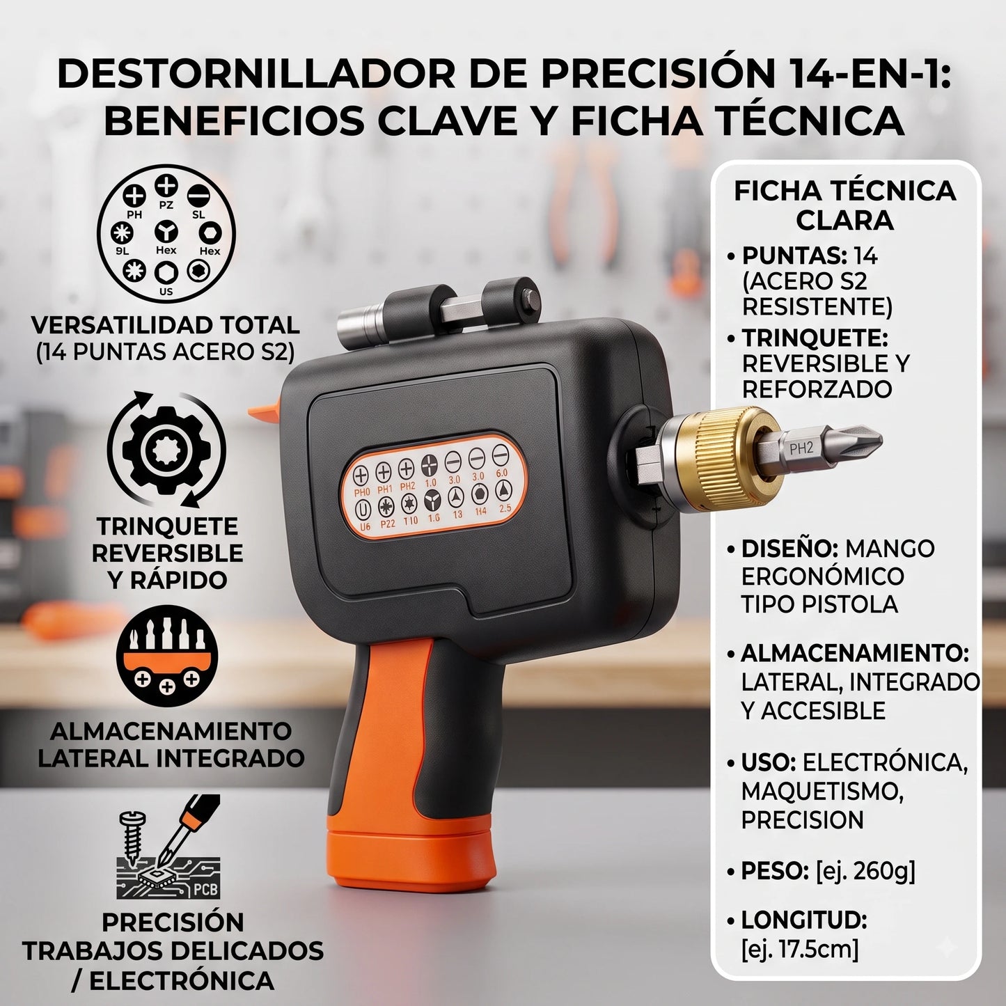 Destornillador Manual 14pz Con Funda🛠️⚡