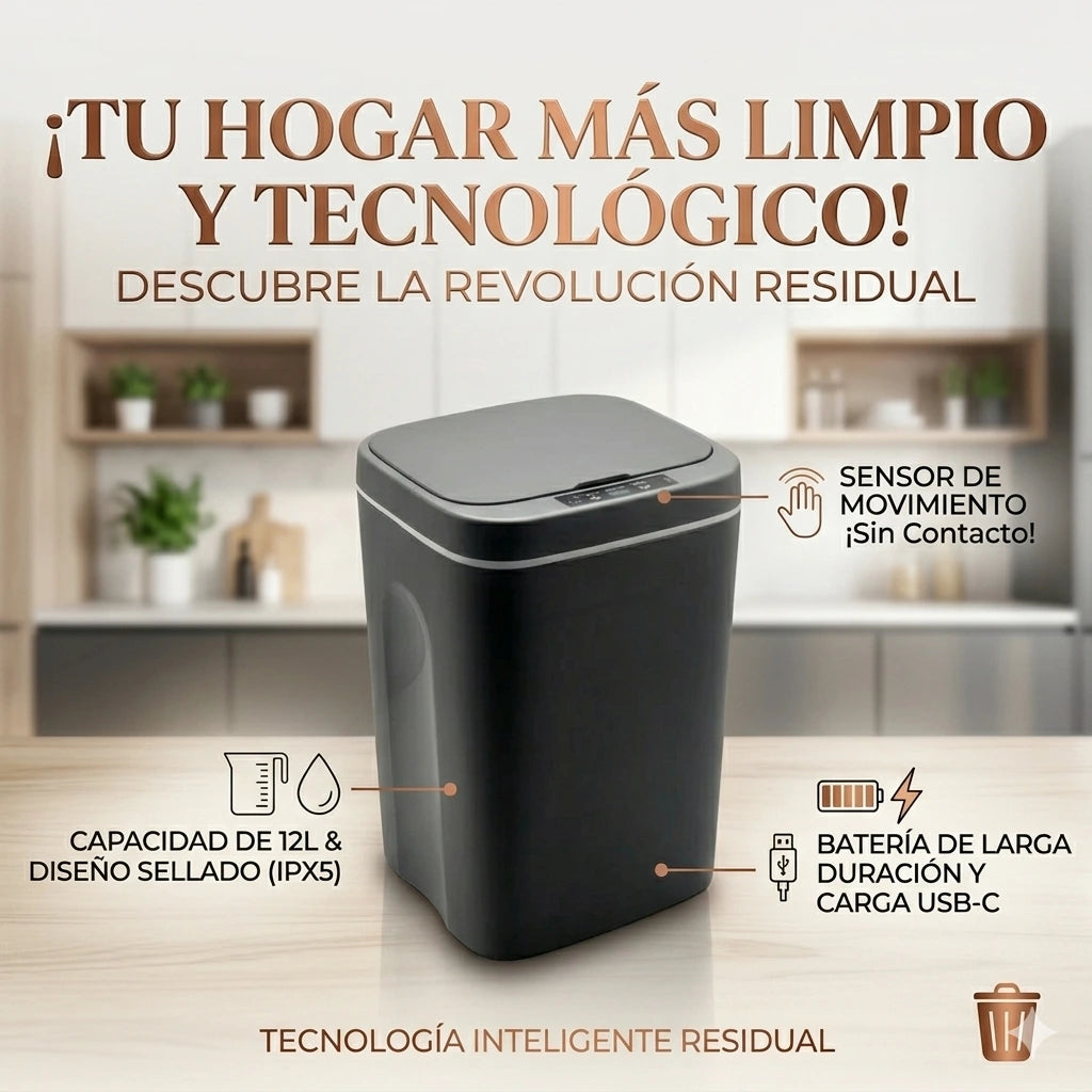 🗑️ Basurero Inteligente 2.1 – Higiene, Tecnología y Confort para tu Hogar