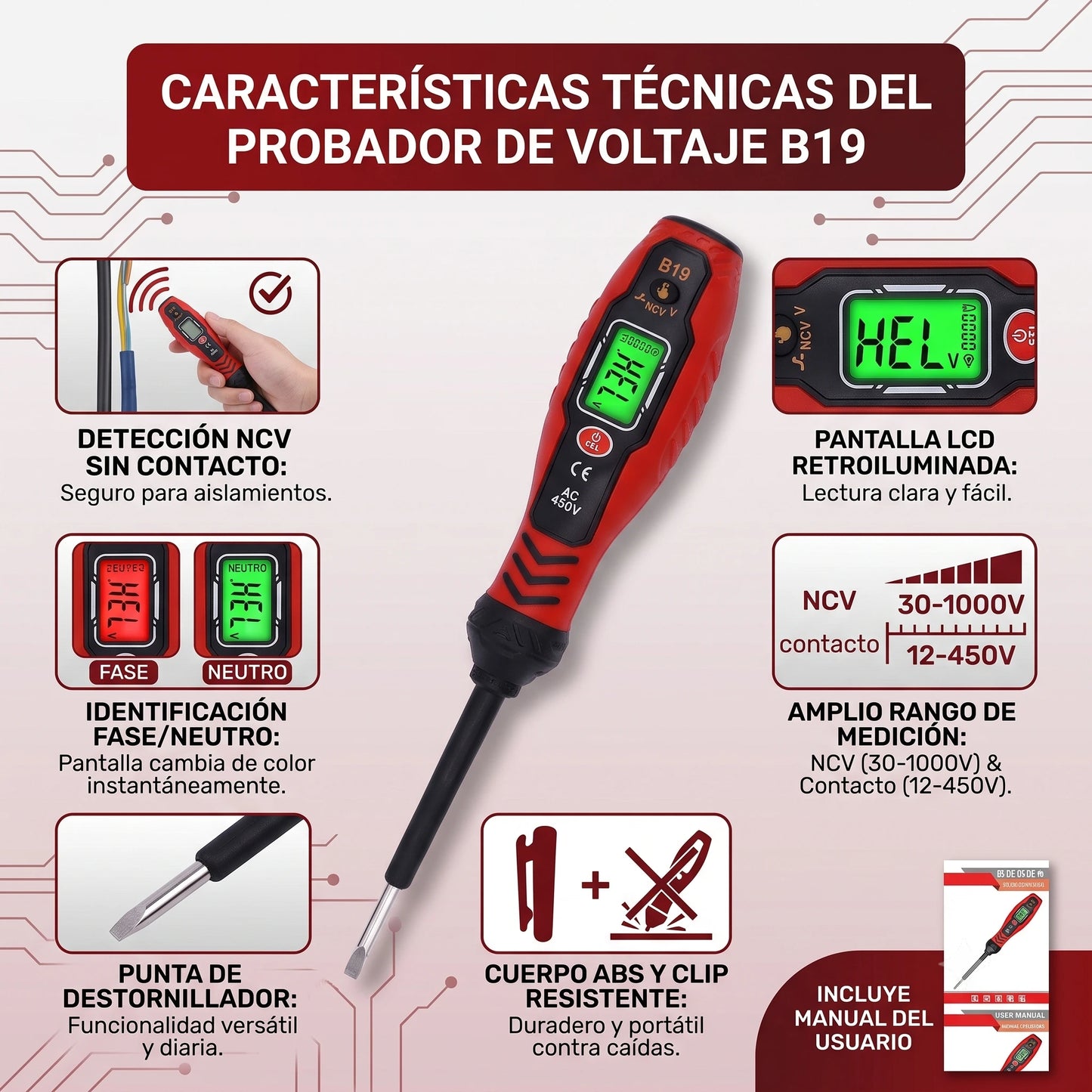 Probador Digital de Voltaje ANENG®︎⚡⚡