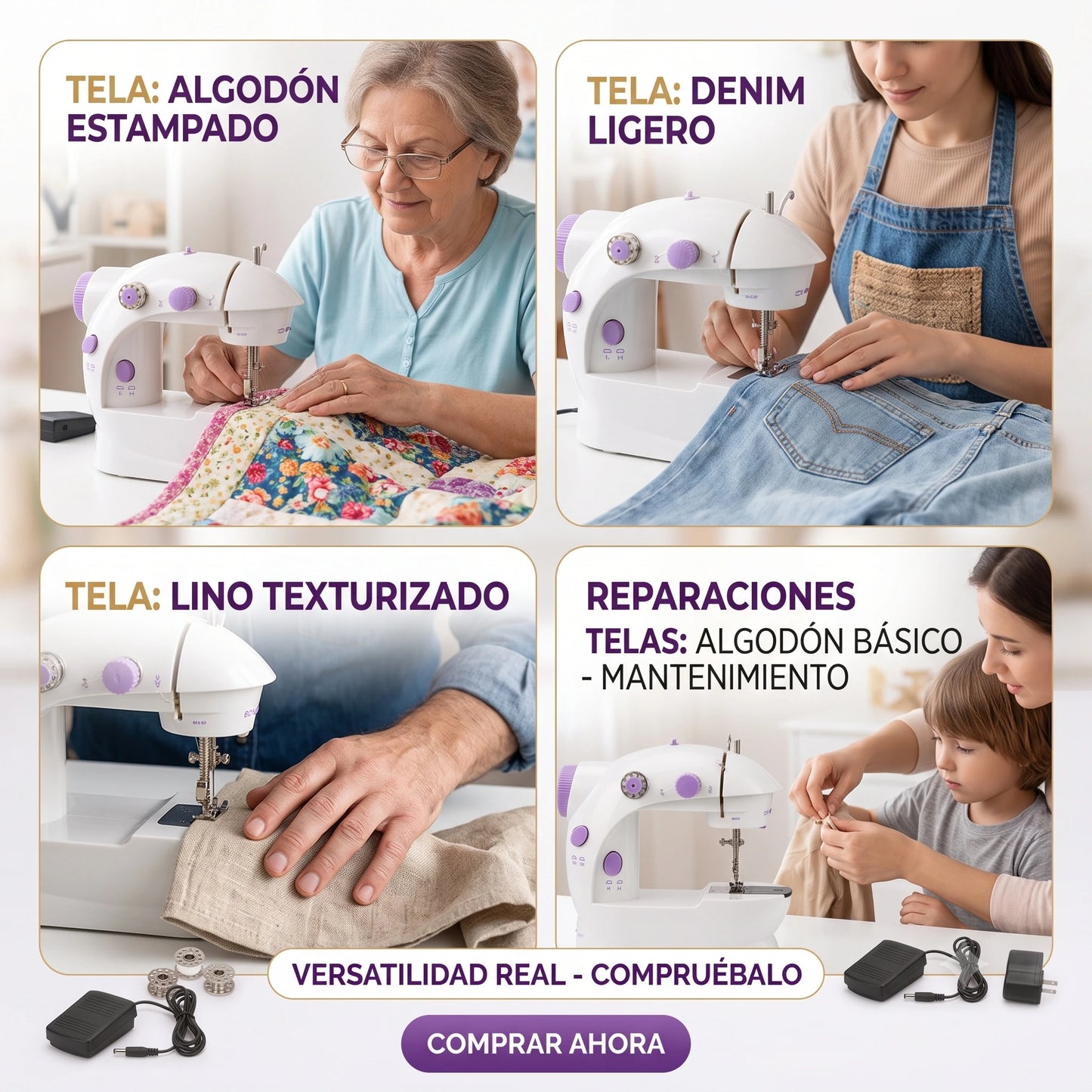 Maquina de Coser Portátil🧵⚡Cose Fácil y sin complicaciones⚡🧵