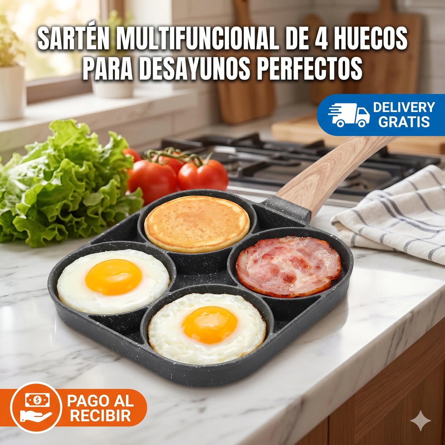 Sartén Antiadherente De Aluminio 4 Partes🍳✨