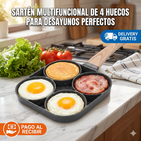 Sartén Antiadherente De Aluminio 4 Partes🍳✨